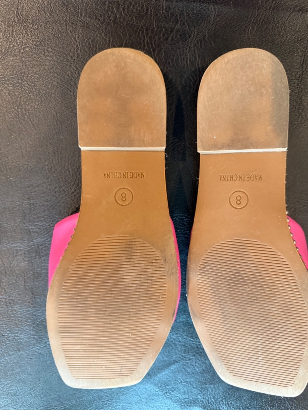 Steve Madden Rayne Pink Flat Sandals 8 M Silver Beading - Picture 2 of 10
